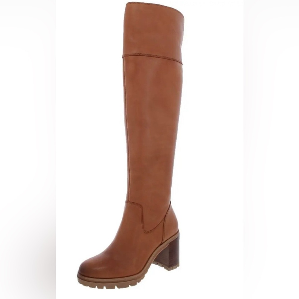 Vince Camuto New Dasemma Tan Over The Knee Block Heel Boot 6 - Picture 2 of 16